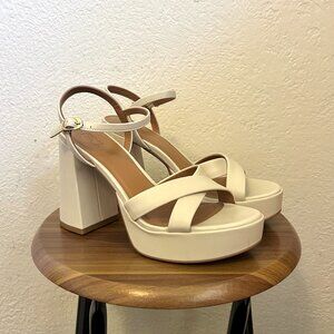 Nordstrom Rack Ivory Strap Heels